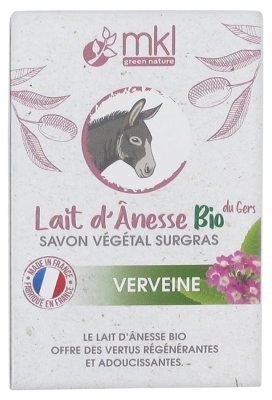MKL Green Nature Lait d'Ânesse Bio du Gers Savon Végétal Surgras Verveine 100 g