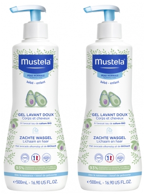 Mustela Gel Lavant Doux à l'Avocat Lot de 2 x 500 ml