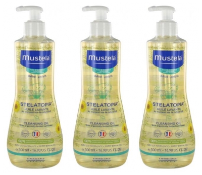 Mustela Stelatopia Huile Lavante Lot de 3 x 500 ml