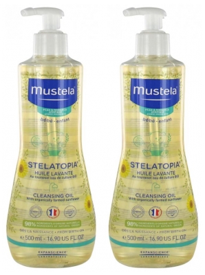 Mustela Stelatopia Huile Lavante Lot de 2 x 500 ml