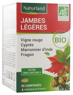 Naturland Jambes Légères Bio 90 Comprimés