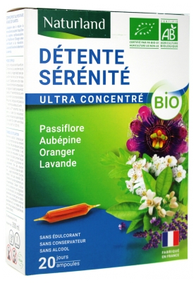Naturland Détente Sérénité Bio 20 Ampoules de 10 ml