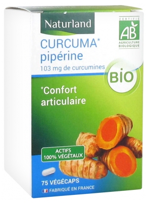 Naturland Curcuma Pipérine Bio 75 Végécaps