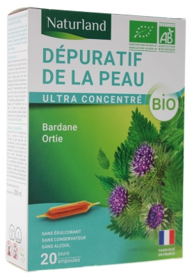 Naturland Dépuratif de la Peau Bio 20 Ampoules Buvables de 10 ml