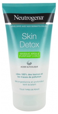 Neutrogena Skin Detox Masque Argile Purifiant 2en1 150 ml