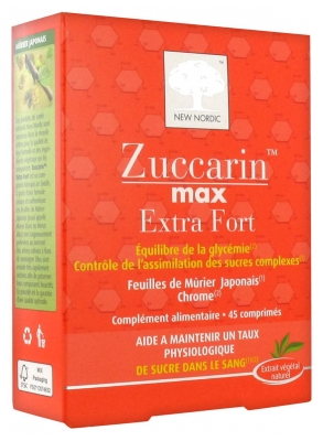 New Nordic Zuccarin Max Extra Fort 45 Comprimés