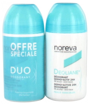Noreva Deoliane Déodorant Dermo-Actif 24H Lot de 2 x 50 ml