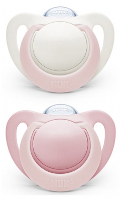 NUK Genius 2 Sucettes Silicone 0-6 Mois