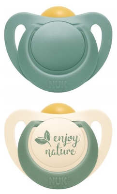 NUK For Nature 2 Sucettes Caoutchouc Naturel 6-18 Mois