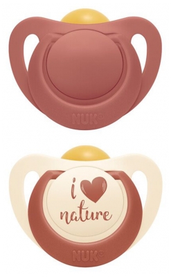 NUK For Nature 2 Sucettes Caoutchouc Naturel 6-18 Mois