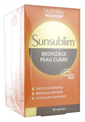 Nutreov Sunsublim Bronzage Peau Claire Lot de 3 x 28 Capsules