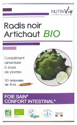 Nutrivie Radis Noir Artichaut Bio 20 Ampoules