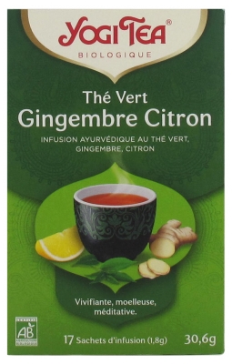 [844FgT00004w9hn] Yogi Tea Thé Vert Gingembre Citron Bio 17 Sachets