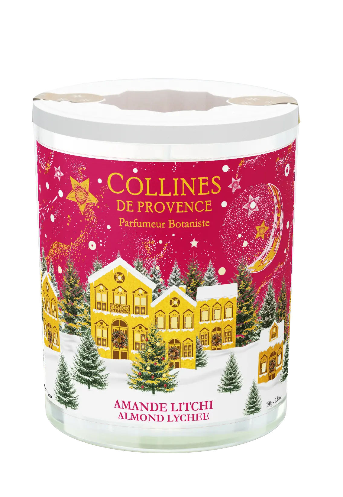 [NgRT011uyRT0030517] Bougie Parfumée Amande Litchi Collines de Provence (180g)