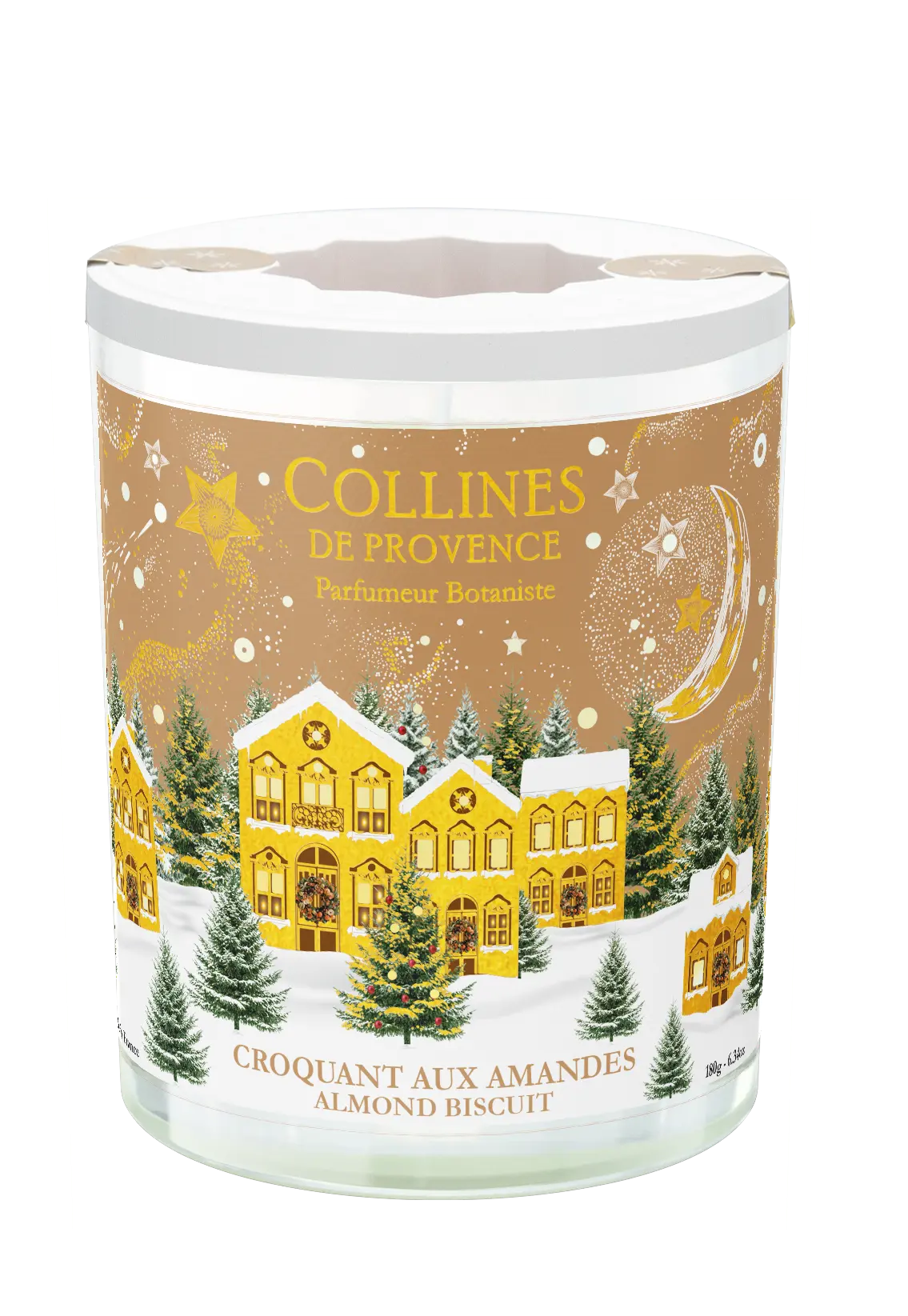 [NgRT011uyRT0030521] Bougie Parfumée Croquant aux Amandes Collines de Provence (180g)