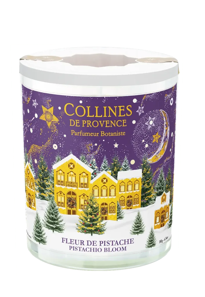[NgRT011uyRT0030523] Bougie Parfumée Fleur de Pistache Collines de Provence (180g)