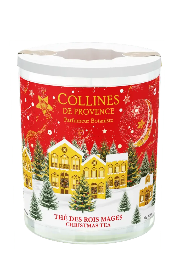 [NgRT011uyRT0030528] Bougie Parfumée Thé des Rois Mages Collines de Provence (180g)
