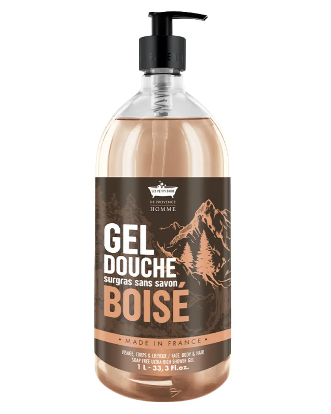 [NgRT011uyRT0030594] Gel Douche Homme 1L Les Petits Bains de Provence (Boisé)