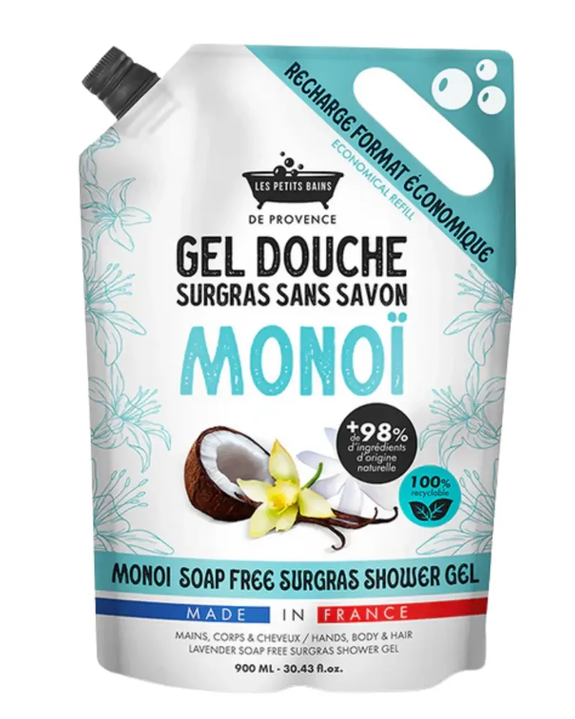 [NgRT011uyRT0030647] Recharge Gel Douche 900ml Les Petits Bains de Provence (Monoi)