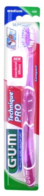 [844FgT00004w7vq] Technique Pro brosse à dents médium compact Gum (Bleu)