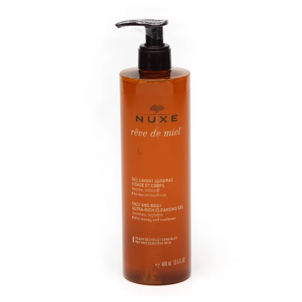 Rêve de Miel gel lavant surgras visage et corps Nuxe