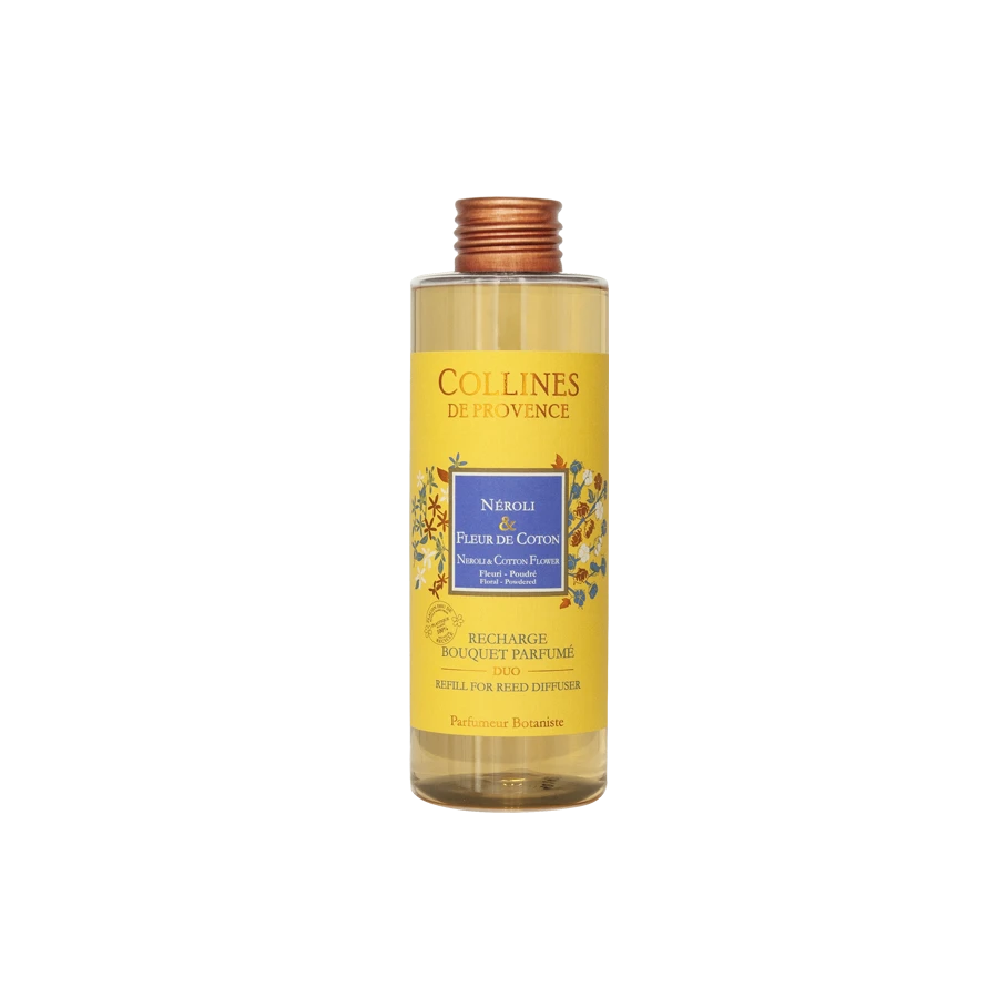 [NgRT011uyRT0030825] Recharche Bouquet Parfumé Néroli & Fleur de Coton 200ml Collines de Provence