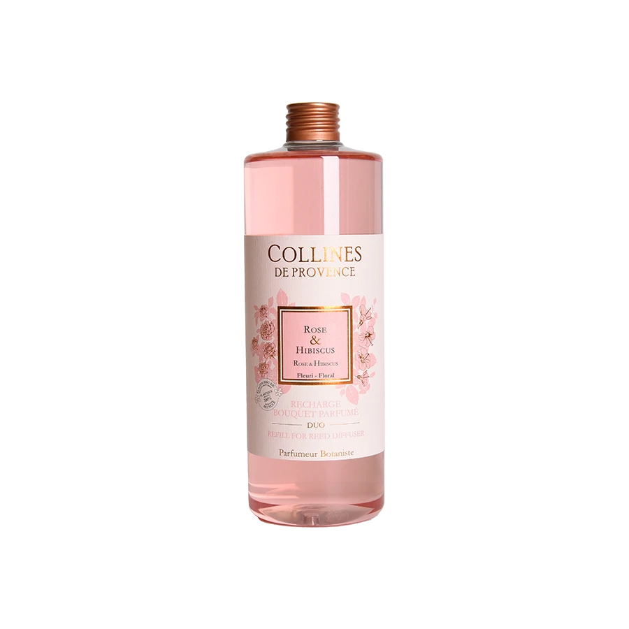 [NgRT011uyRT0030828] Recharge Bouquet Parfumé Rose & Hibiscus 200ml Collines de Provence