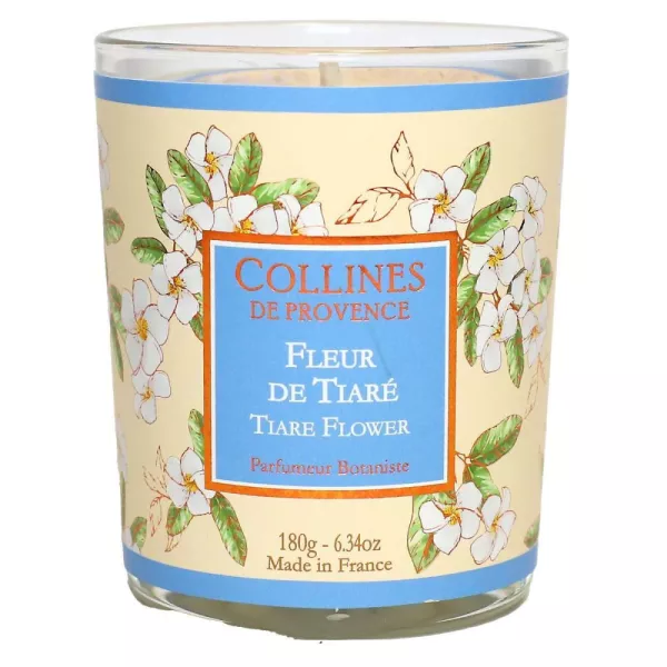 [NgRT011uyRT0030835] Bougie Fleur de Tiaré 180g Collines de Provence