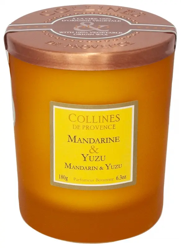 Bougie Mandarine Yuzu 180g Collines de Provence