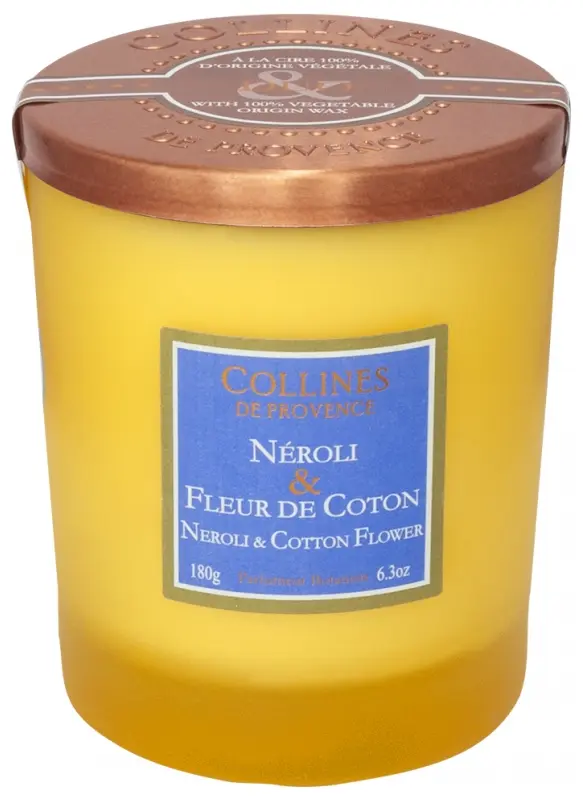 [NgRT011uyRT0030838] Bougies 180 g Neroli Coton Collines de Provence