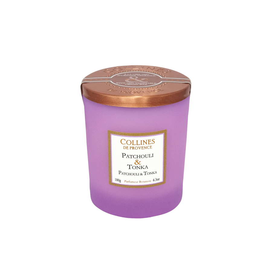 [NgRT011uyRT0030839] Bougie Patchouli & Tonka 180g Collines de Provence