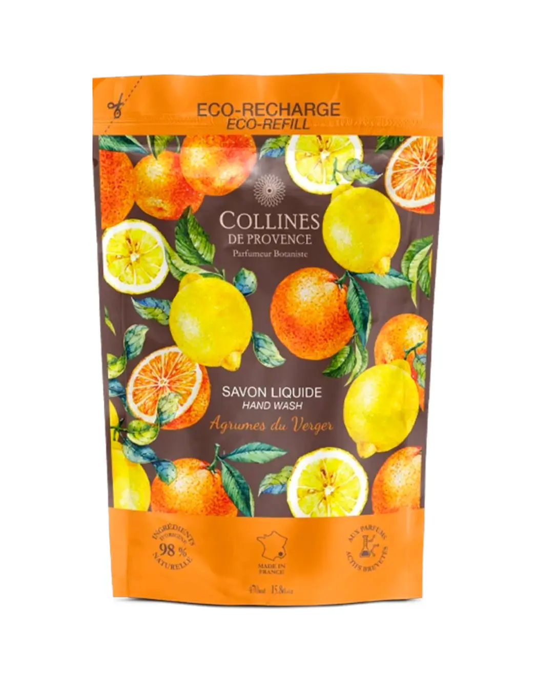 [NgRT011uyRT0030846] Eco-recharge Savon Liquide Agrumes du Verger 470ml Collines de Provence