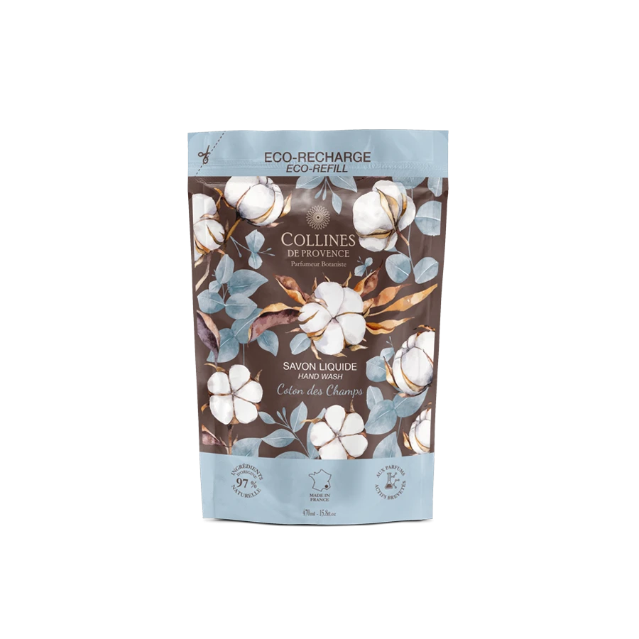 [NgRT011uyRT0030847] Eco-recharge Savon Liquide Coton des Champs 470ml Collines de Provence