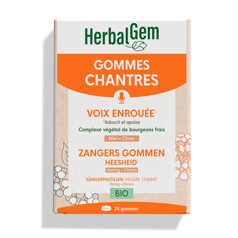 [NgRT011uyRT0030906] Gommes Chantres Voix Bio x24 HerbalGem