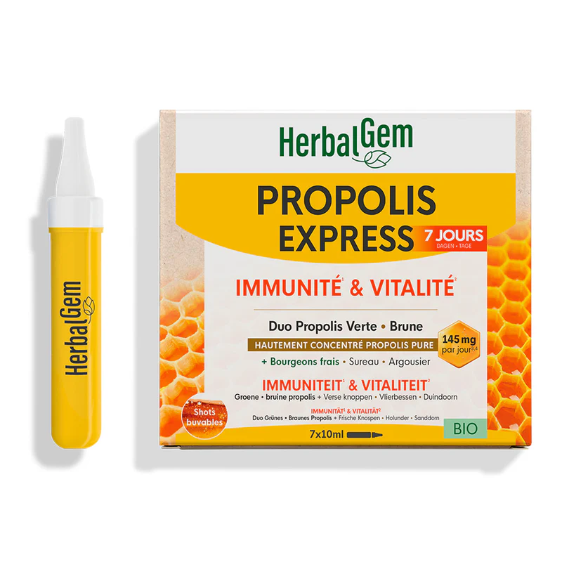 [NgRT011uyRT0030912] Propolis Express Immunité et Vitalité Bio 7x10ml HerbalGem