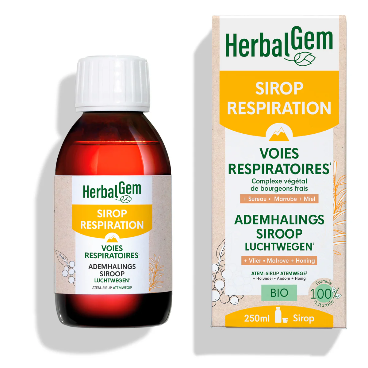 [NgRT011uyRT0030927] Sirop Respiration Bio 250ml HerbalGem