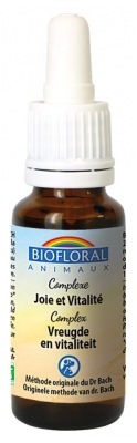 [844FgT00004wc0j] Biofloral Fleurs de Bach Animaux Complexe Joie et Vitalité Bio 20 ml