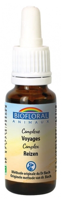 [844FgT00004wc0m] Biofloral Fleurs de Bach Animaux Complexe Voyages Bio 20 ml