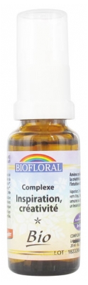 [844FgT00004wc10] Biofloral Fleurs de Bach Complexe Inspiration Créativité C12 Bio 20 ml