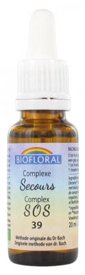 [844FgT00004wc1a] Biofloral Fleurs de Bach Complexe Secours n°39 Bio 20 ml