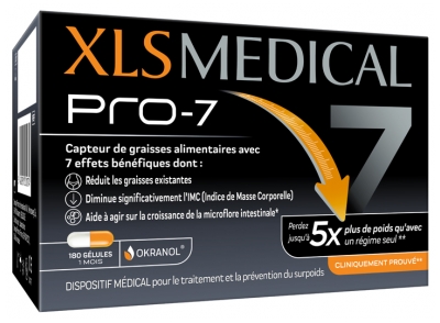XLS Medical Pro-7 Aide à la Perte de Poids 180 Gélules