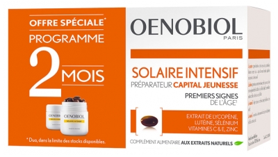 Oenobiol Solaire Intensif Préparateur Capital Jeunesse Lot de 2 x 30 Capsules