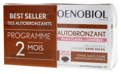 Oenobiol Autobronzant Peau Claire et Sensible Lot de 2 x 30 Capsules