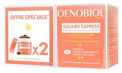 Oenobiol Solaire Express Lot de 2 x 15 Capsules