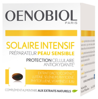 Oenobiol Solaire Intensif Préparateur Peau Sensible 30 Capsules