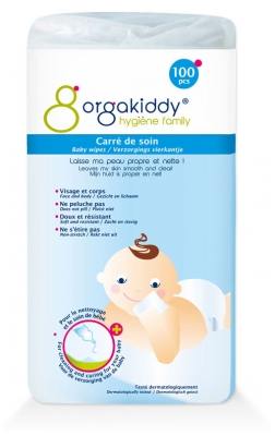 Orgakiddy Carrés de Soin 100 Unités
