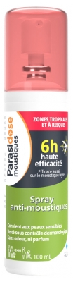 Parasidose Moustiques Zones Tropicales et à Risques Spray Anti-Moustiques 100 ml