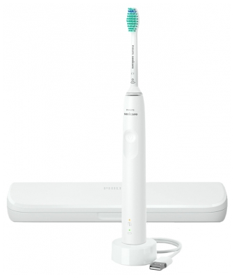 Philips Sonicare 3100 HX3673/13 Brosse à Dents Électrique Blanche + Housse de Voyage