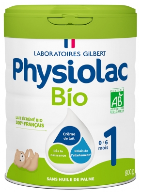 Physiolac Bio 1 0 à 6 Mois 800 g
