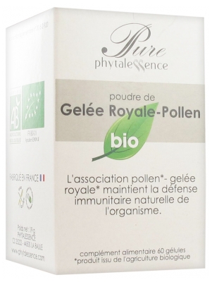 Phytalessence Pure Gelée Royale Pollen Bio 60 Gélules